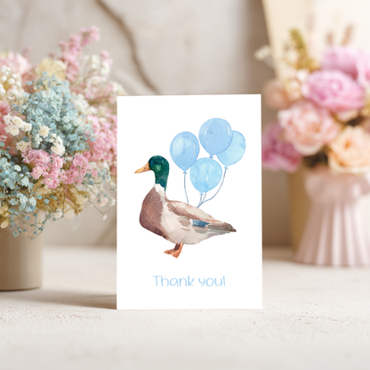 Mallard Thank You Card – Illustrated Watercolor Duck Mallard by The Saltwater Press
