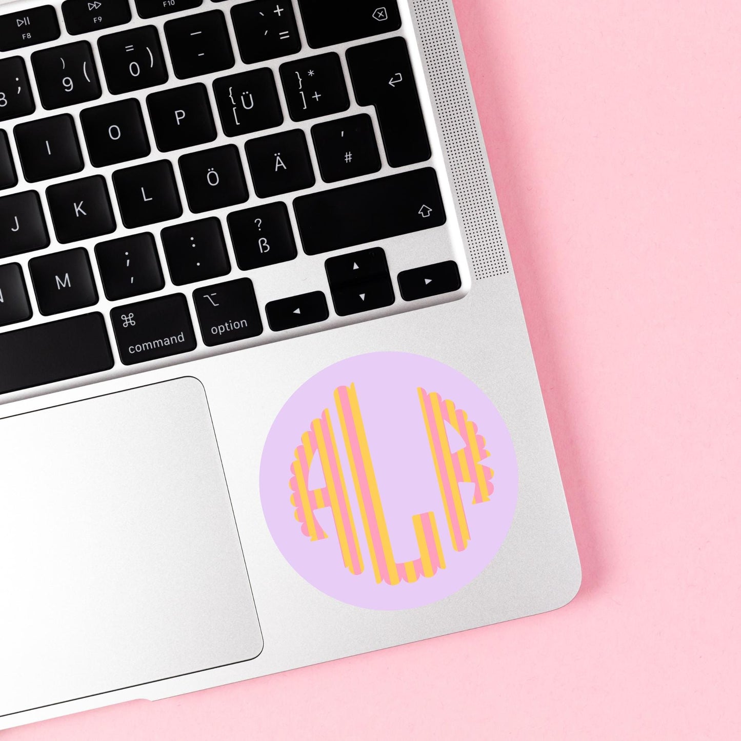 Monogram Circle Sticker by The Saltwater Press
