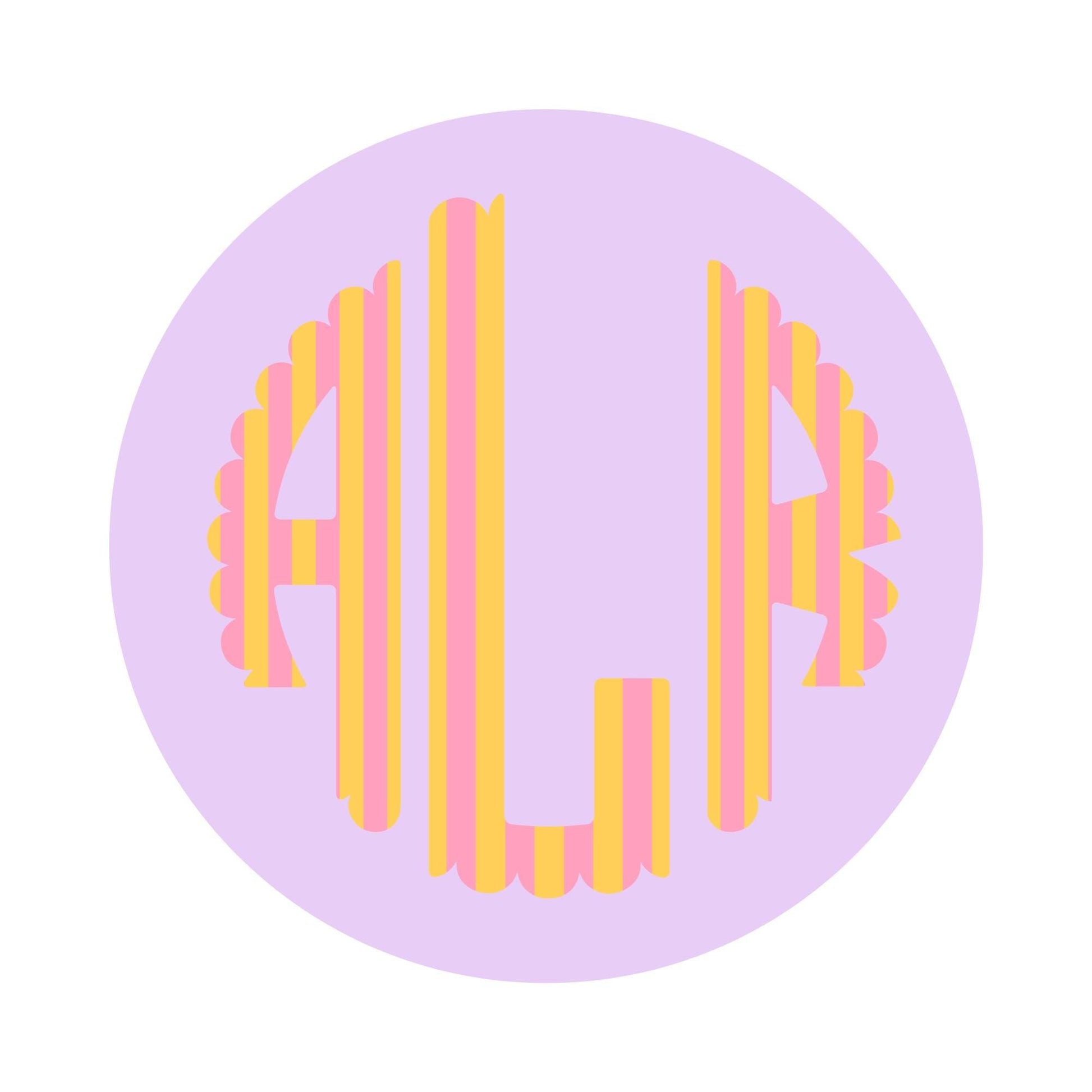 Monogram Circle Sticker by The Saltwater Press