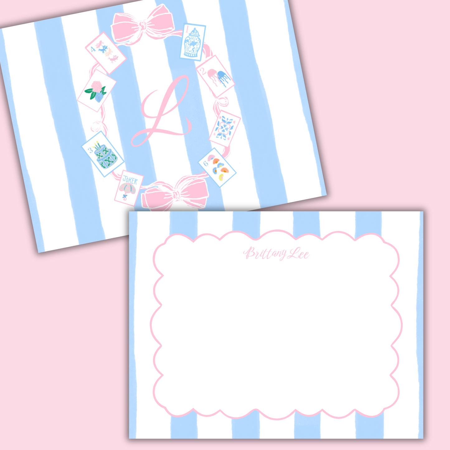 Mahjong Notecard by The Saltwater Press