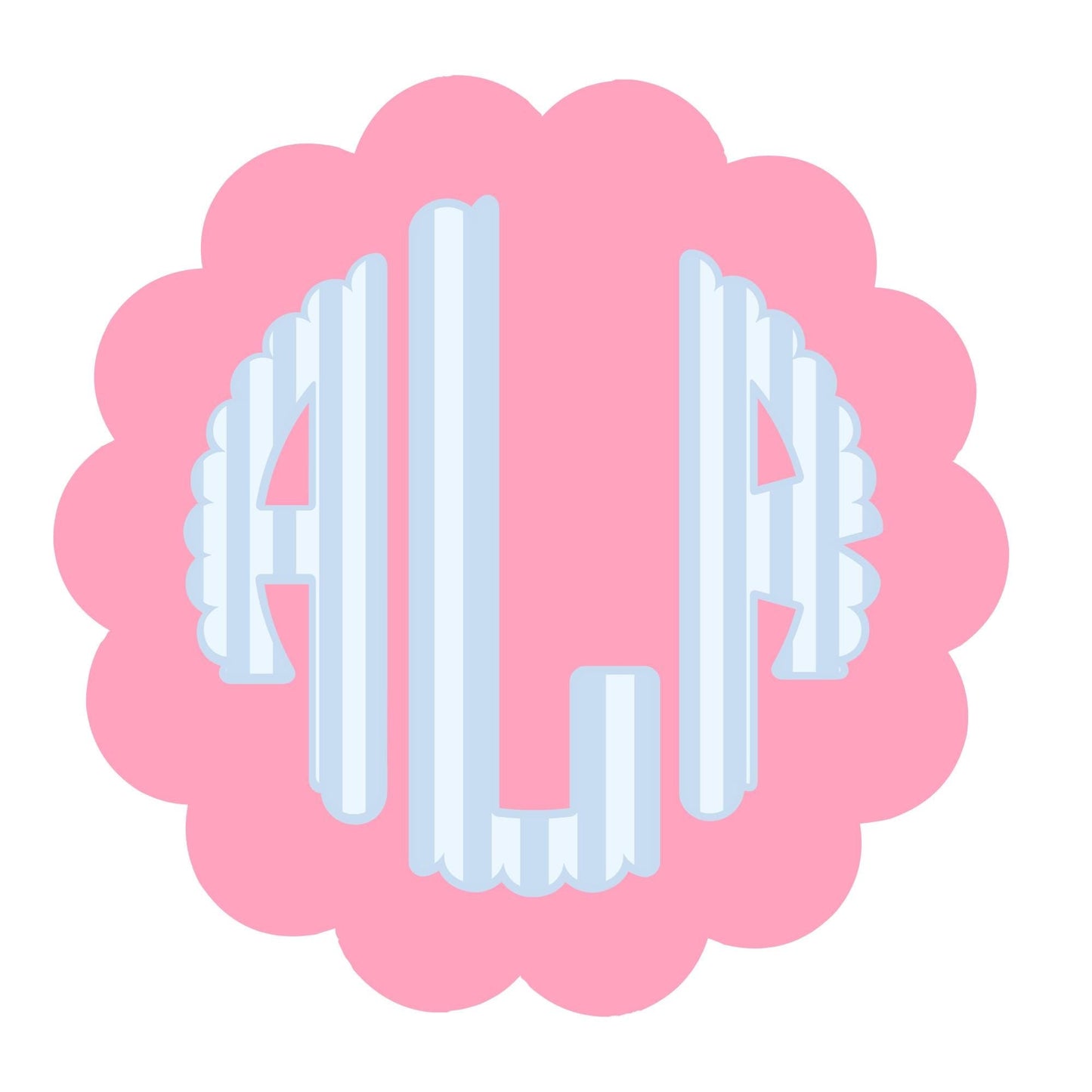 Monogram Circle Sticker by The Saltwater Press