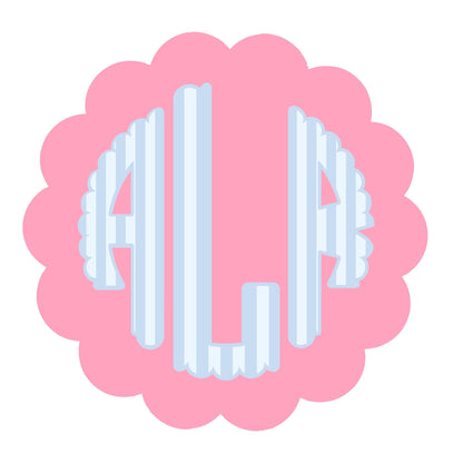 Monogram Circle Sticker by The Saltwater Press