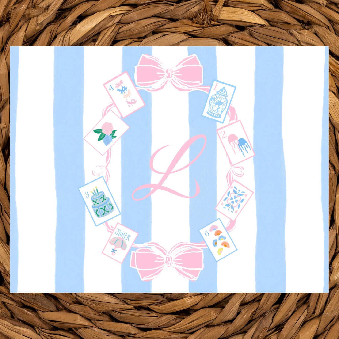 Mahjong Notecard by The Saltwater Press
