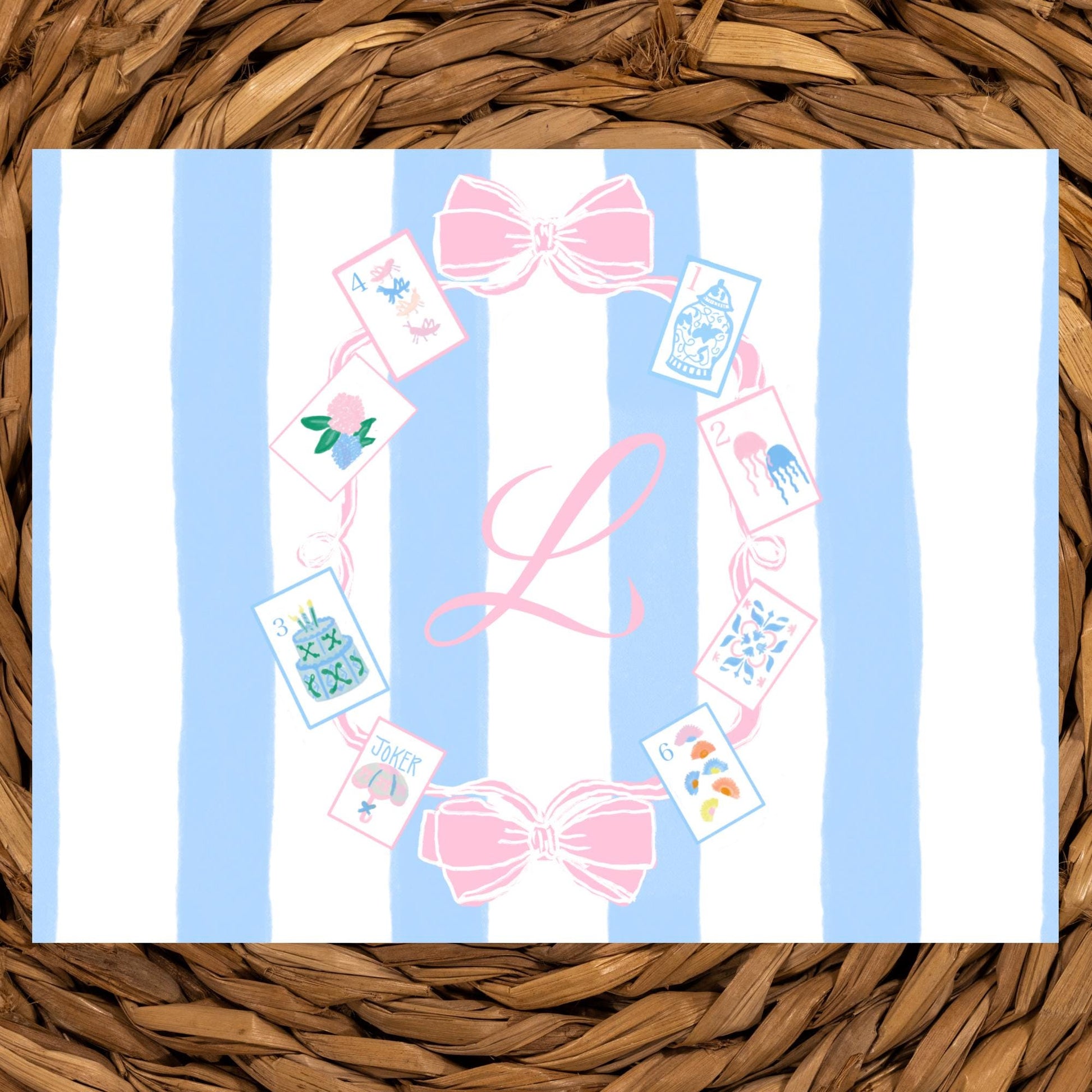Mahjong Notecard by The Saltwater Press